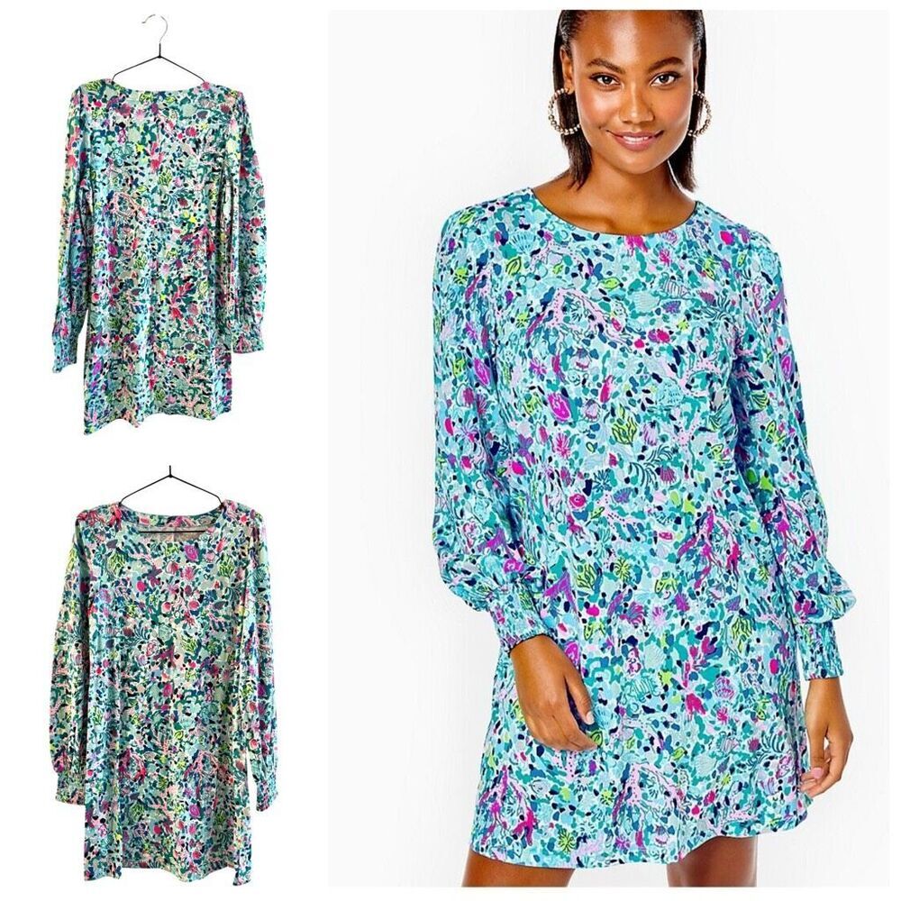 NWT Lilly Pulitzer DIANN LONG SLEEVE DRESS - DIVE BAR $108 MSRP